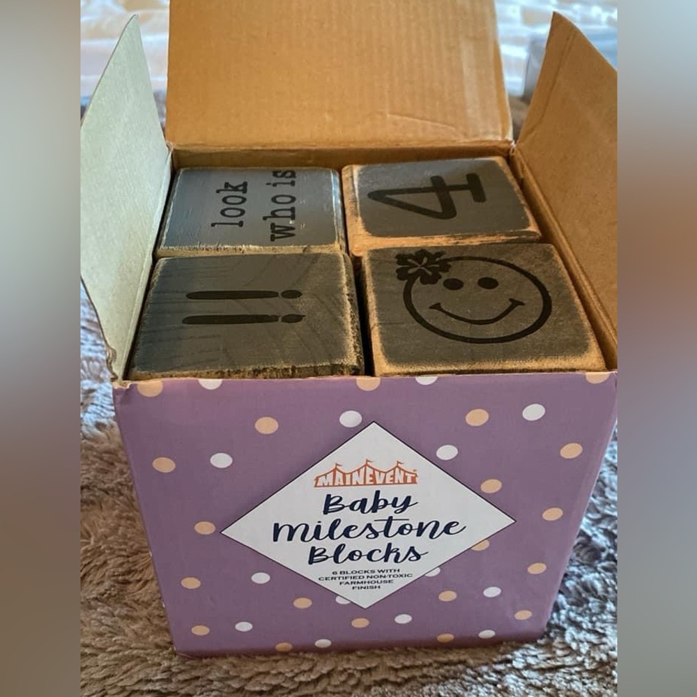 Baby milestone blocks- complete set